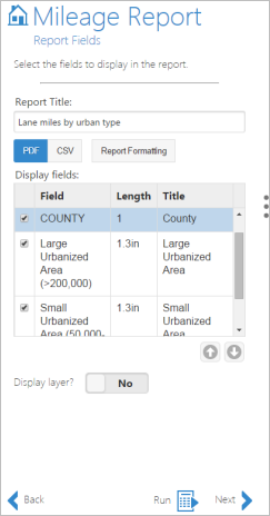 Report Fields